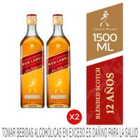 Pack Whisky JOHNNIE WALKER Red Label Botella 750ml Caja 2un
