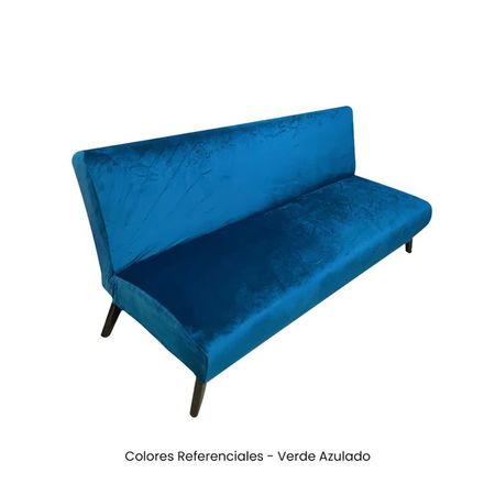 1 Funda Nacional de Terciopelo para Futón - Verde Azulado Verde