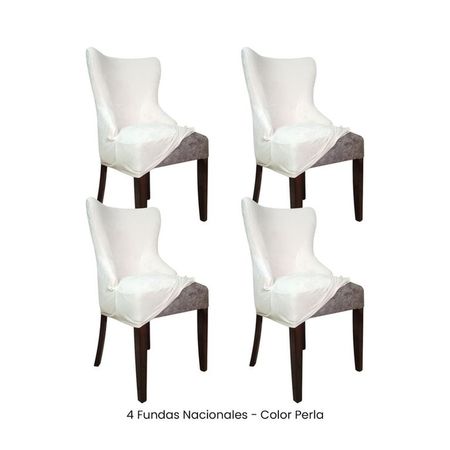 4 Fundas Nacionales de Terciopelo para Silla Princesa - Perla Perla