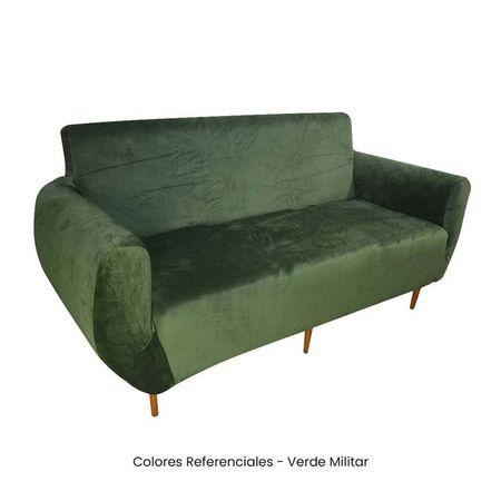 Juego de Funda Nacional de Terciopelo para Mueble 321 - Verde Militar Verde Oscuro