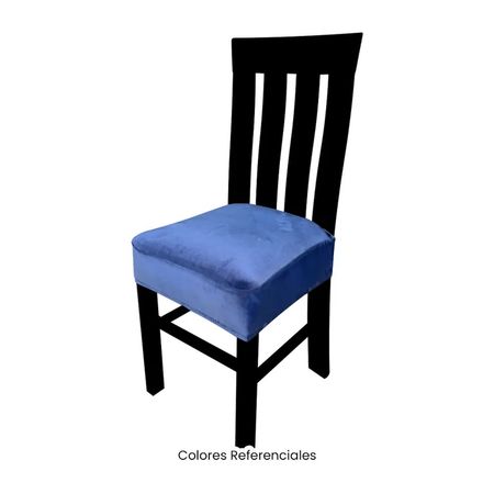 Funda de asiento en tela de terciopelo- Azul Acero Azul
