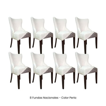 8 Fundas Nacionales de Terciopelo para Silla Princesa - Perla Perla
