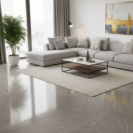 Piso Porcelanato Marmolizado Vitrificado Siena Marrón 60x60cm 1.44m2 Orange