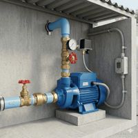 Bomba De Agua Periférica Motor Hidrobomba Eléctrica Color Azul