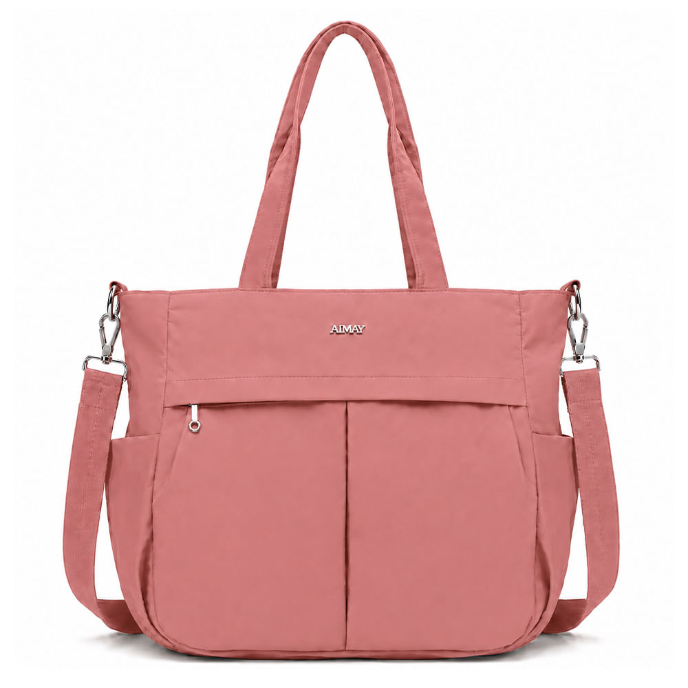 Bolso para Mujer Impermeable con Gran Capacidad y Correa Ajustable Rosado CT2