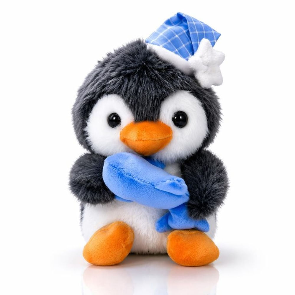 Peluche Pinguino 23 cm con Delfín Muñeco Suave Premium Antiestrés Regalo Original