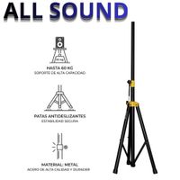 Soporte Trípode para Parlante ALL SOUND SC-M57A de Metal Resistente Hasta 60kg Amarillo