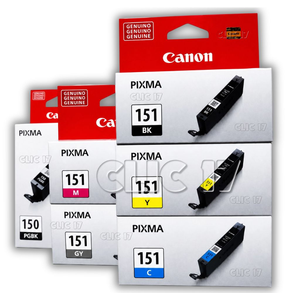 Tinta Canon 150 151 Pack de 6 colores CLI-151 PGI-150 Original