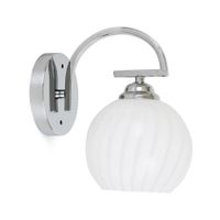 Aplique Clásico Valeria Orange de Metal y Vidrio E27 Plata 1 Luz
