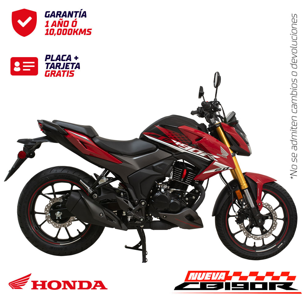 MOTOCICLETA HONDA CB190R 2.0 ROJO