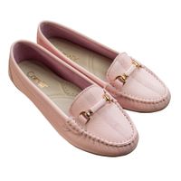 Mocasin Chato Mujer Corelli Sara II Cuero Rosa