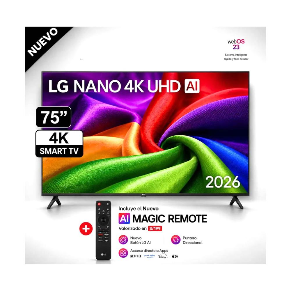 Televisor LG Smart TV Nano UHD 4K AI WebOS 75 75NU800BPSB