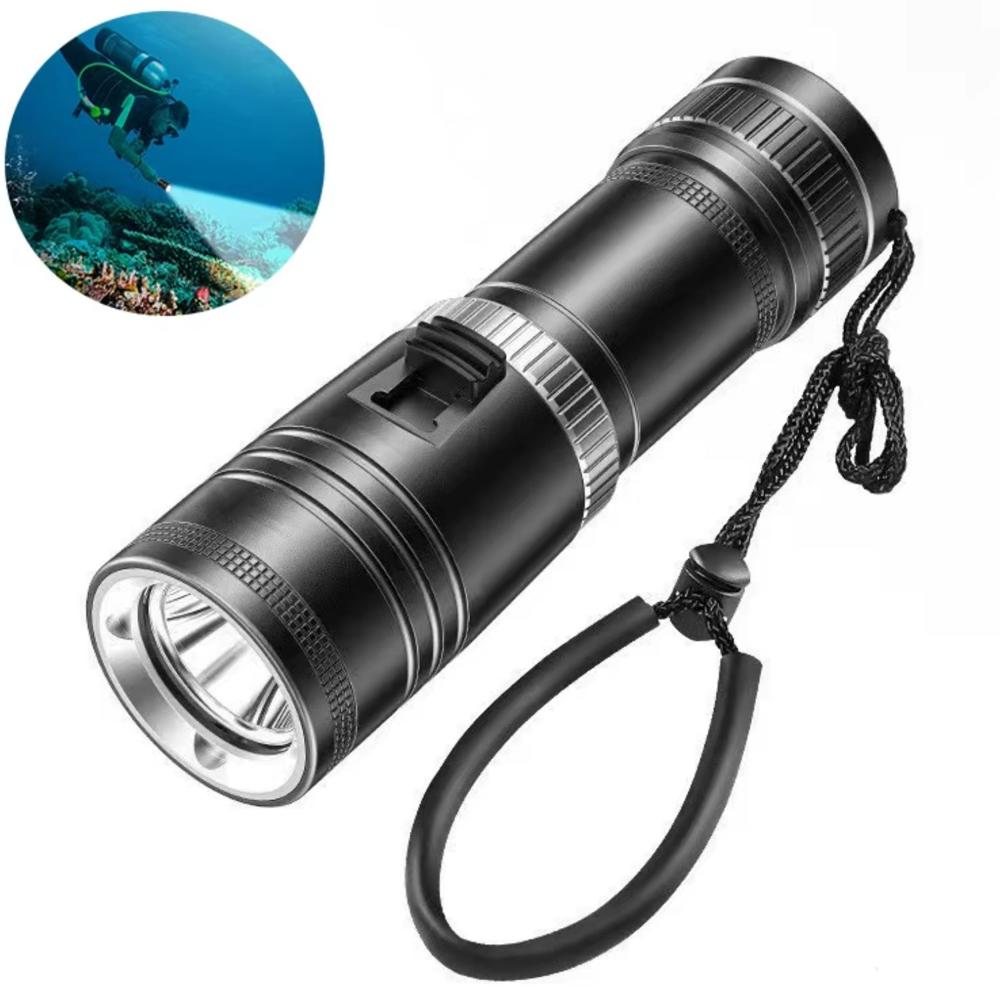 Linterna Sumergible Para Buceo Pesca Nocturna Y Exploración Acuática 2500Lm