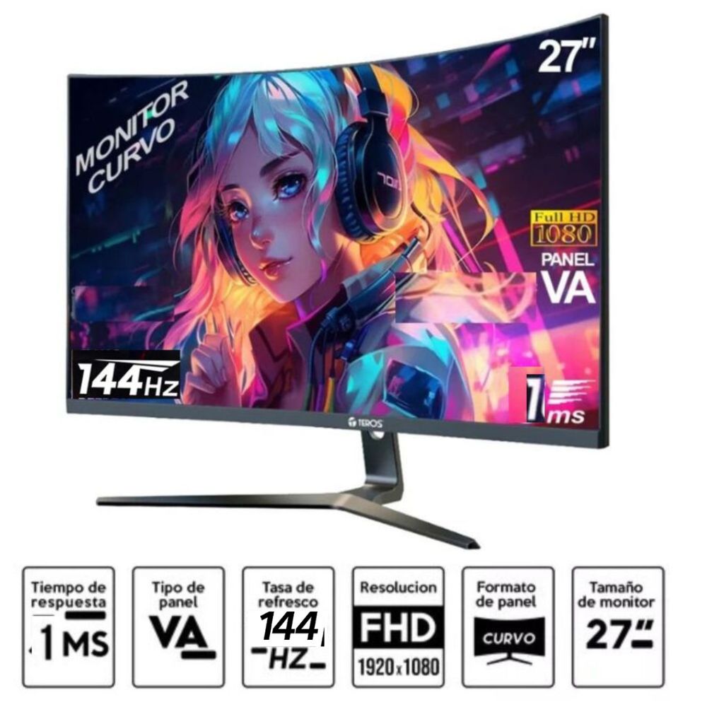 Monitor Gamer Teros 27 Curvo FULL HD