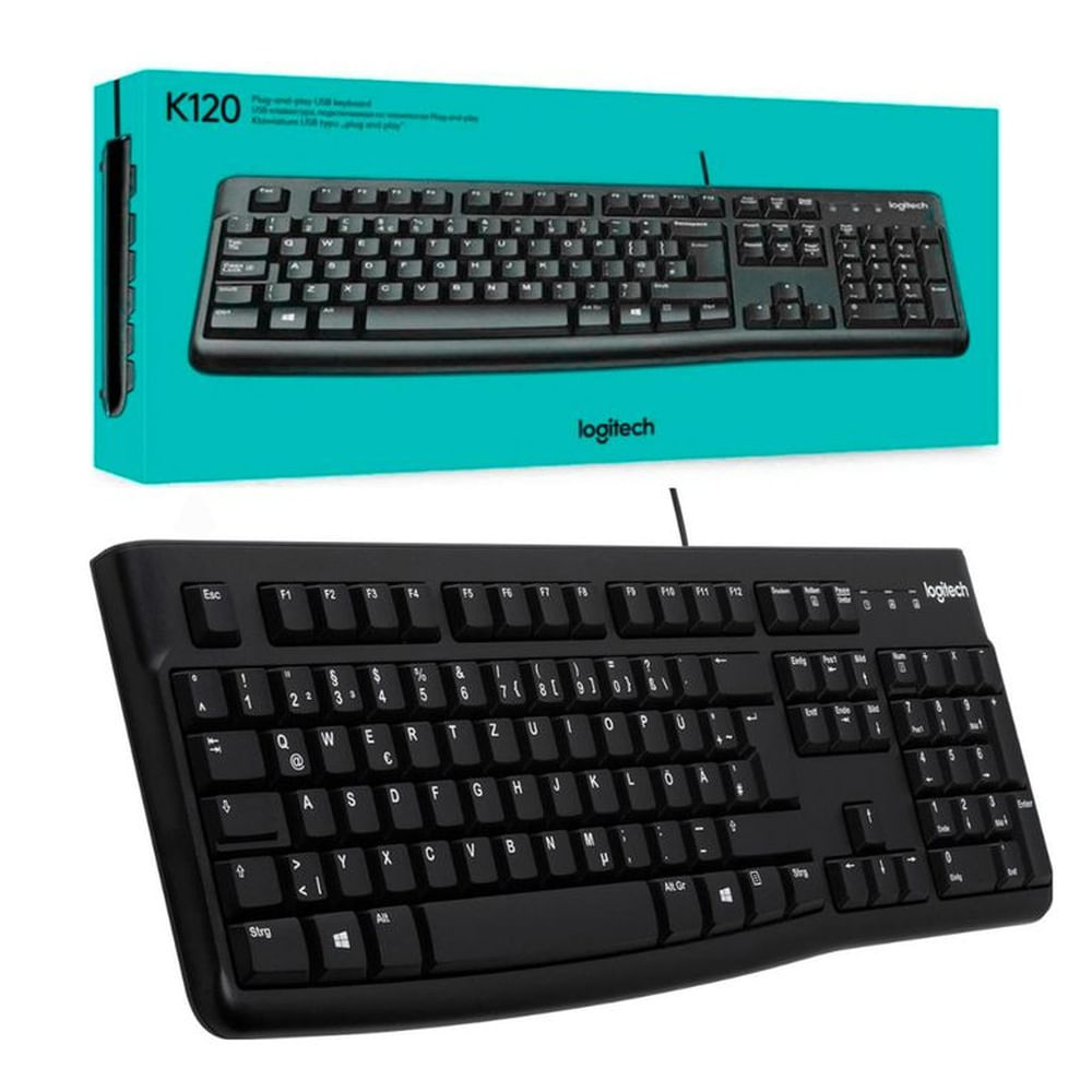 Teclado Logitech K120 Alambrico-Negro
