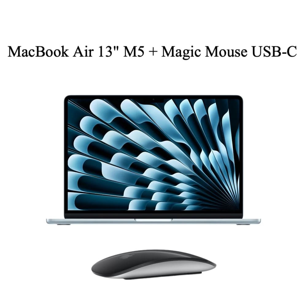 Apple Macbook Air 13"" M5 16GB/ 512GB Teclado Ingles Sky Blue + Magic Mouse USB-C Black