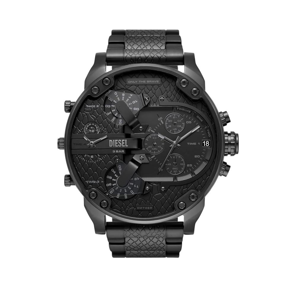 Reloj Diesel Dz7468 Mr. Daddy Black Genuino para Caballero
