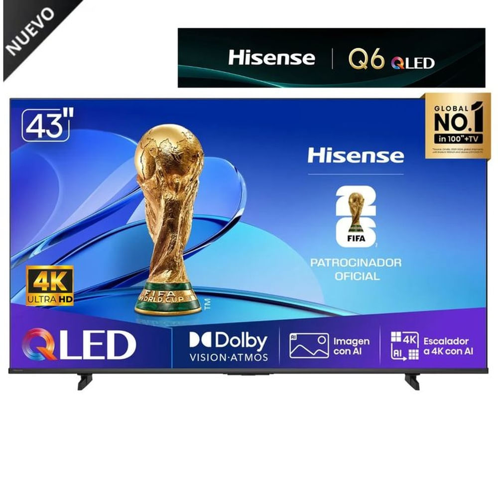 Televisor Hisense  Smart TV 43 QLED UHD 4K Vidaa