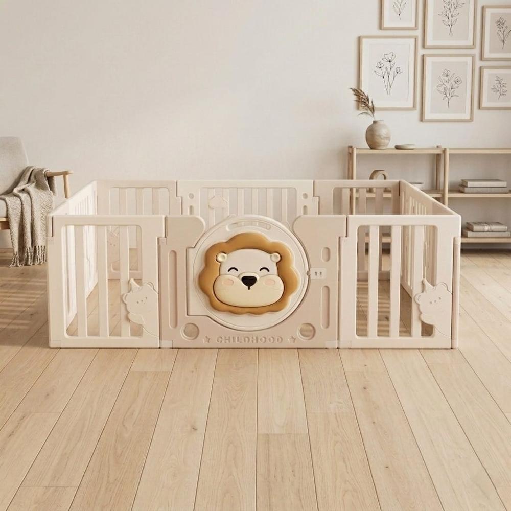 CORRALITO INFANTIL LEONCITO CON SEGURO DE PUERTA EXTERNO 150 x 180 CMT