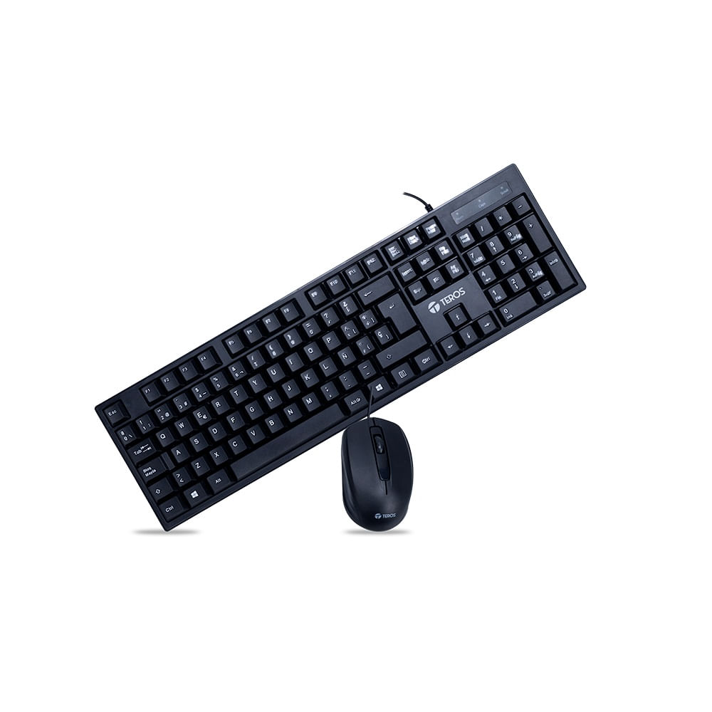 Kit Teclado y Mouse TEROS TE-5015S USB Negro