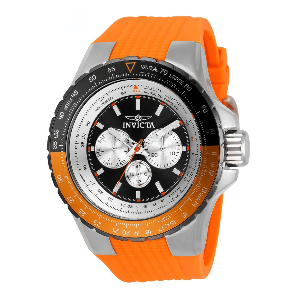 reloj deportivo para hombre invicta aviator 33035 - naranja
