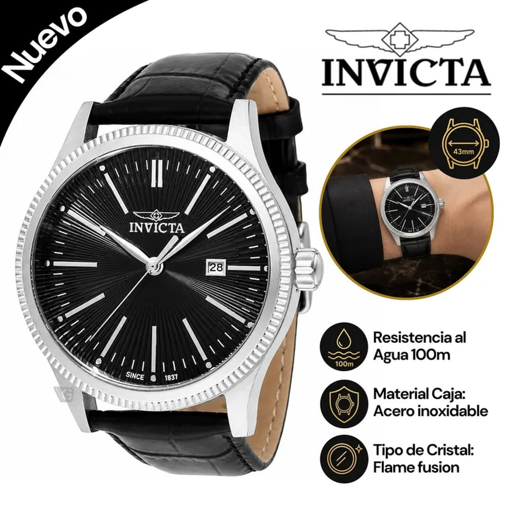 reloj clásico para hombre invicta celestial 47816 - negro Negro Talla única