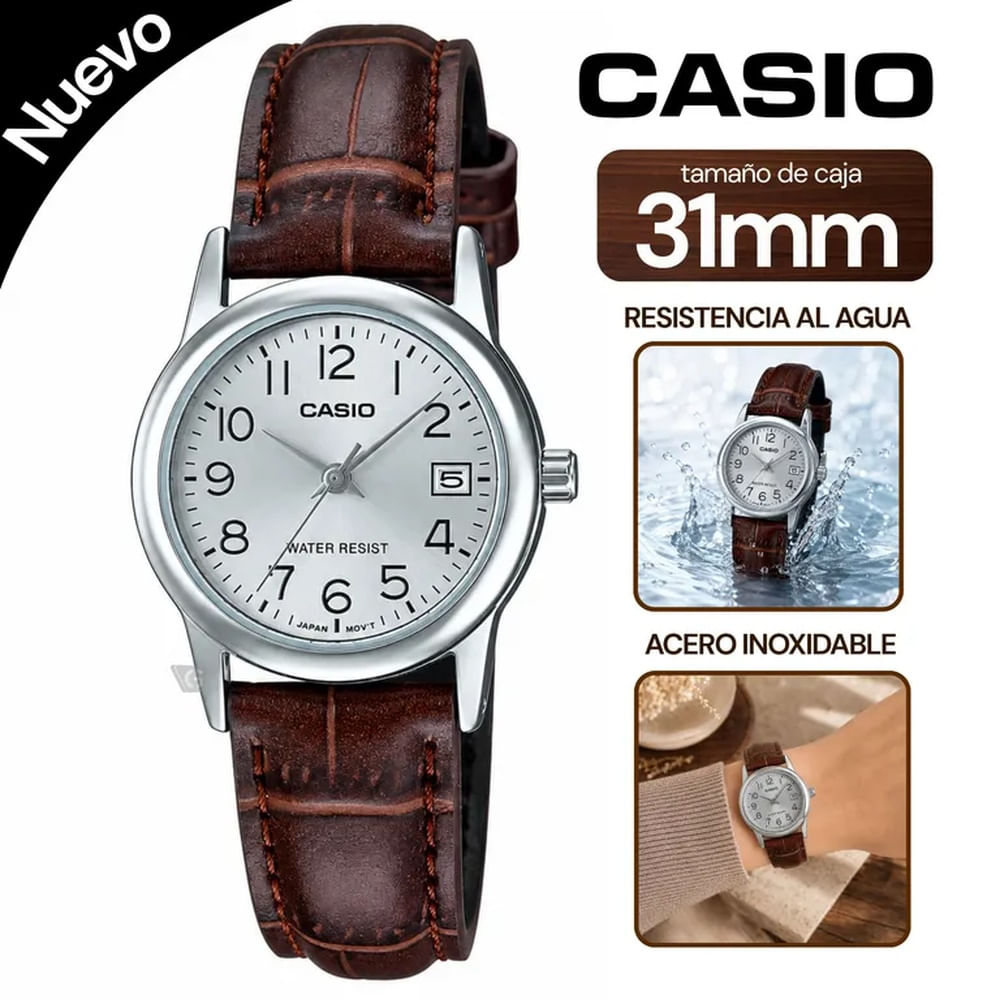 Reloj Mujer Casio LTP-V002L-7B2 Marrón Talla única