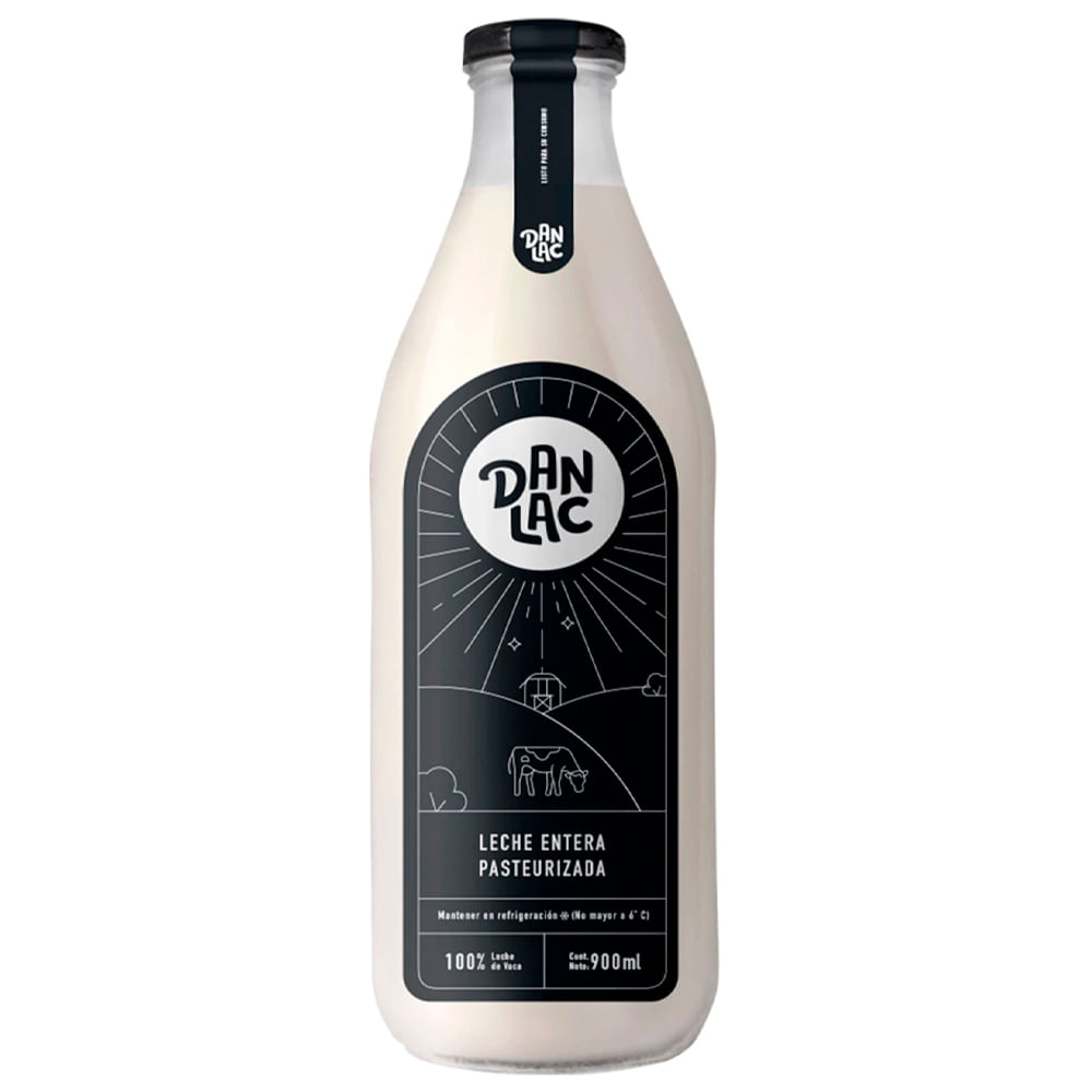 Leche Entera Pasteurizada DANLAC Botella 900ml