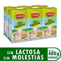 Mezcla Láctea sin Lactosa LAIVE Caja 480g Paquete 6un
