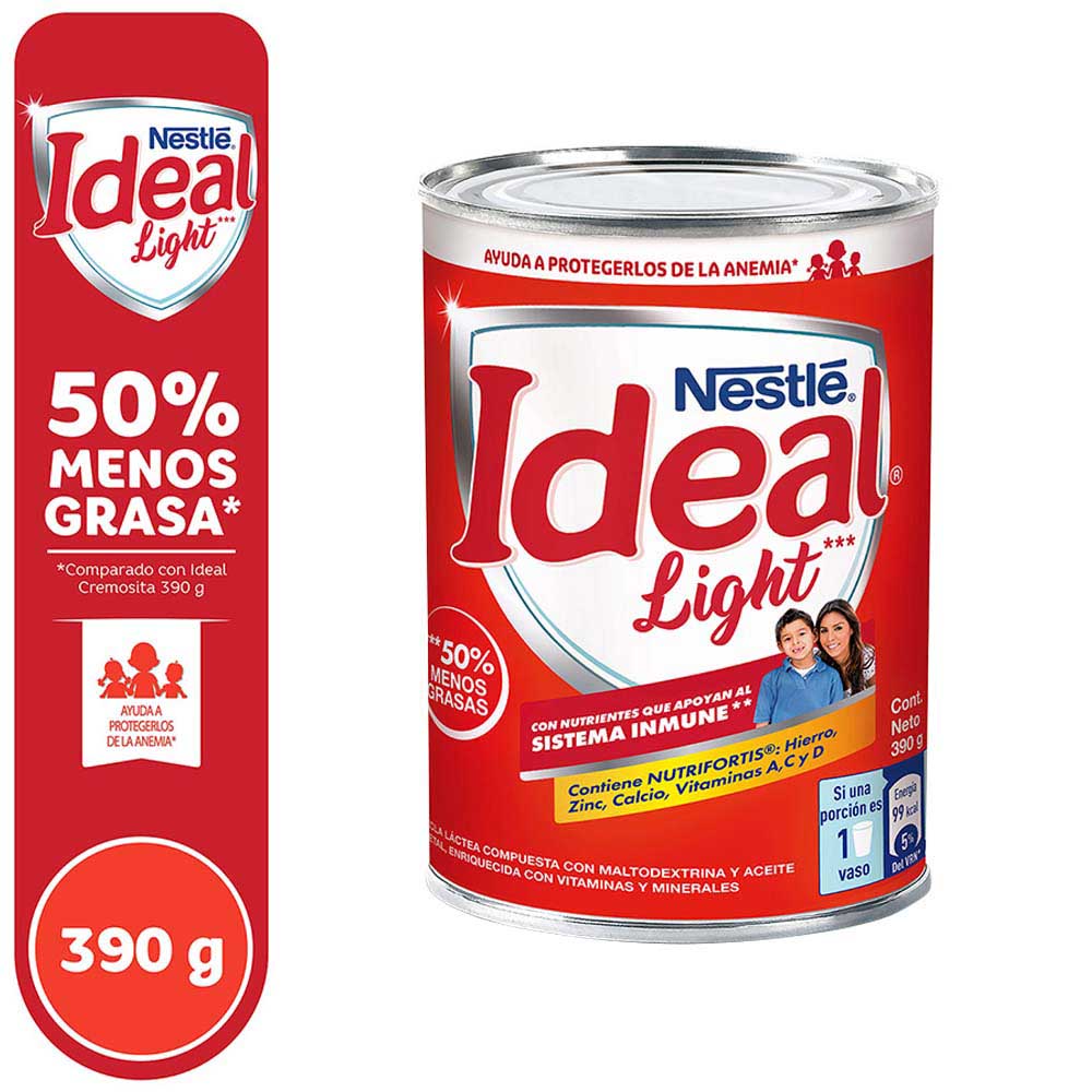 Mezcla Láctea Light IDEAL Lata 390g