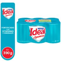 Mezcla Láctea IDEAL Amanecer Lata 390g Paquete 6un
