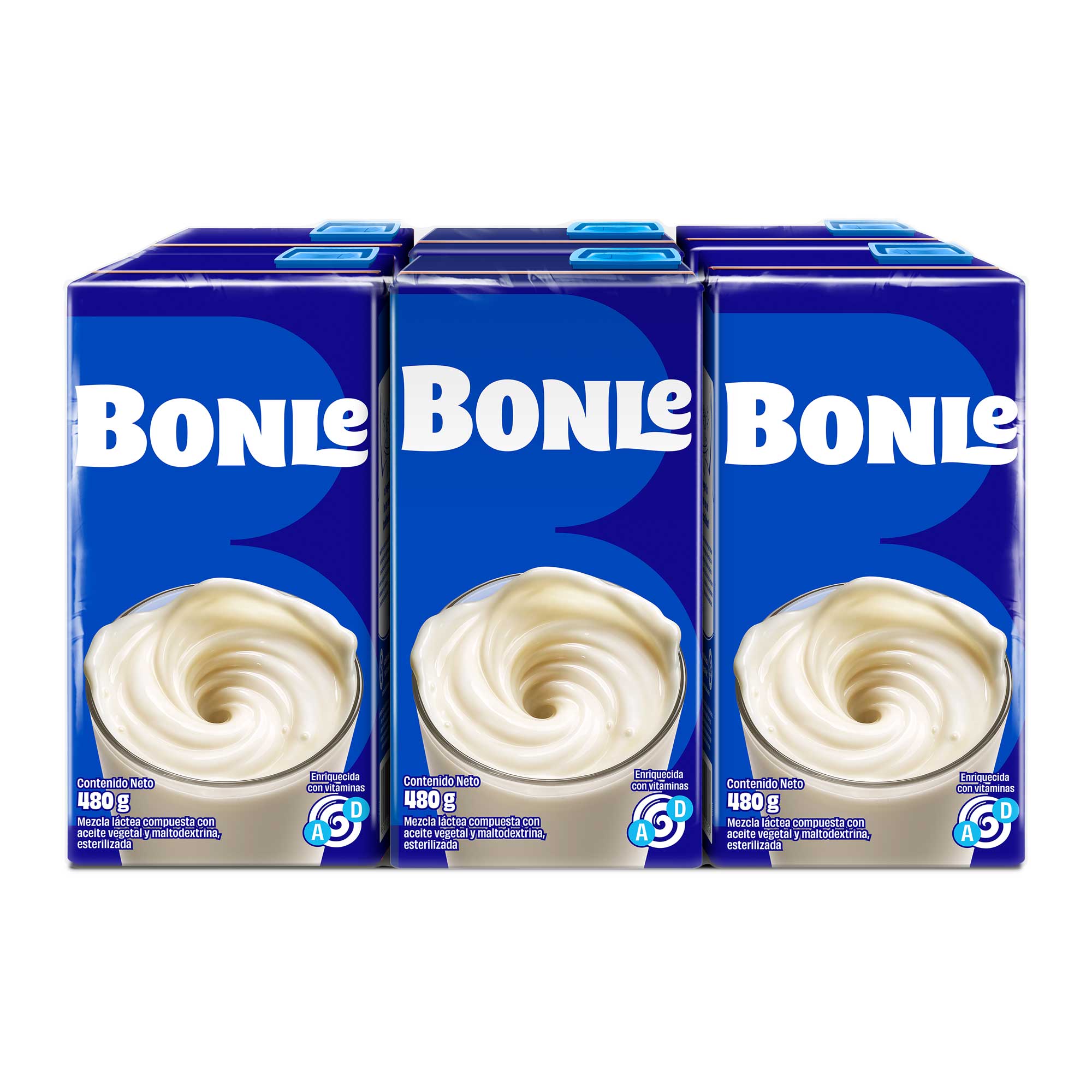 Mezcla Láctea BONLÉ Familiar Caja 480g Paquete 6un
