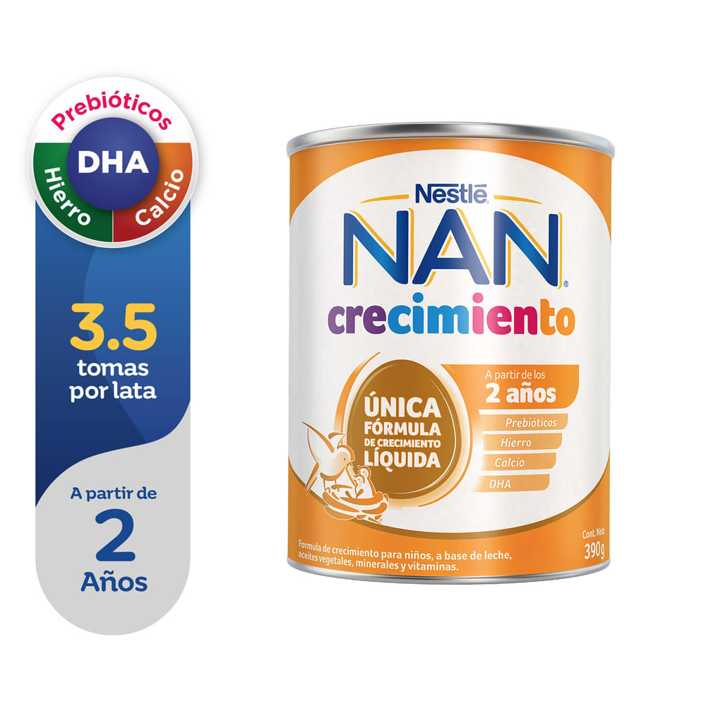 Fórmula Láctea de Crecimiento NAN 3 Lata 390g