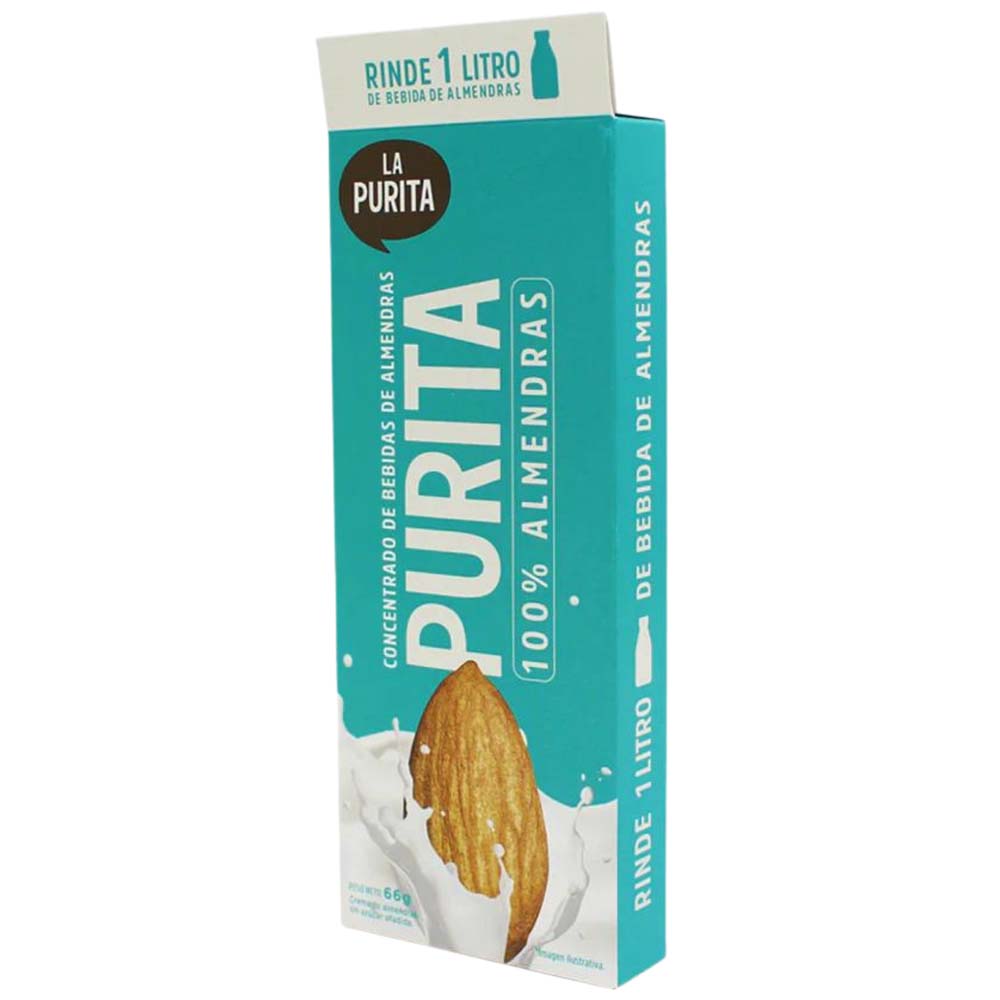 Concentrado Bebida de Almendra LA PURITA 100% Vegetal Caja 66g