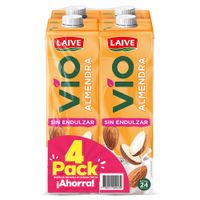 Bebida de Almendras LAIVE Vio sin Endulzar Caja 946ml Paquete 4un