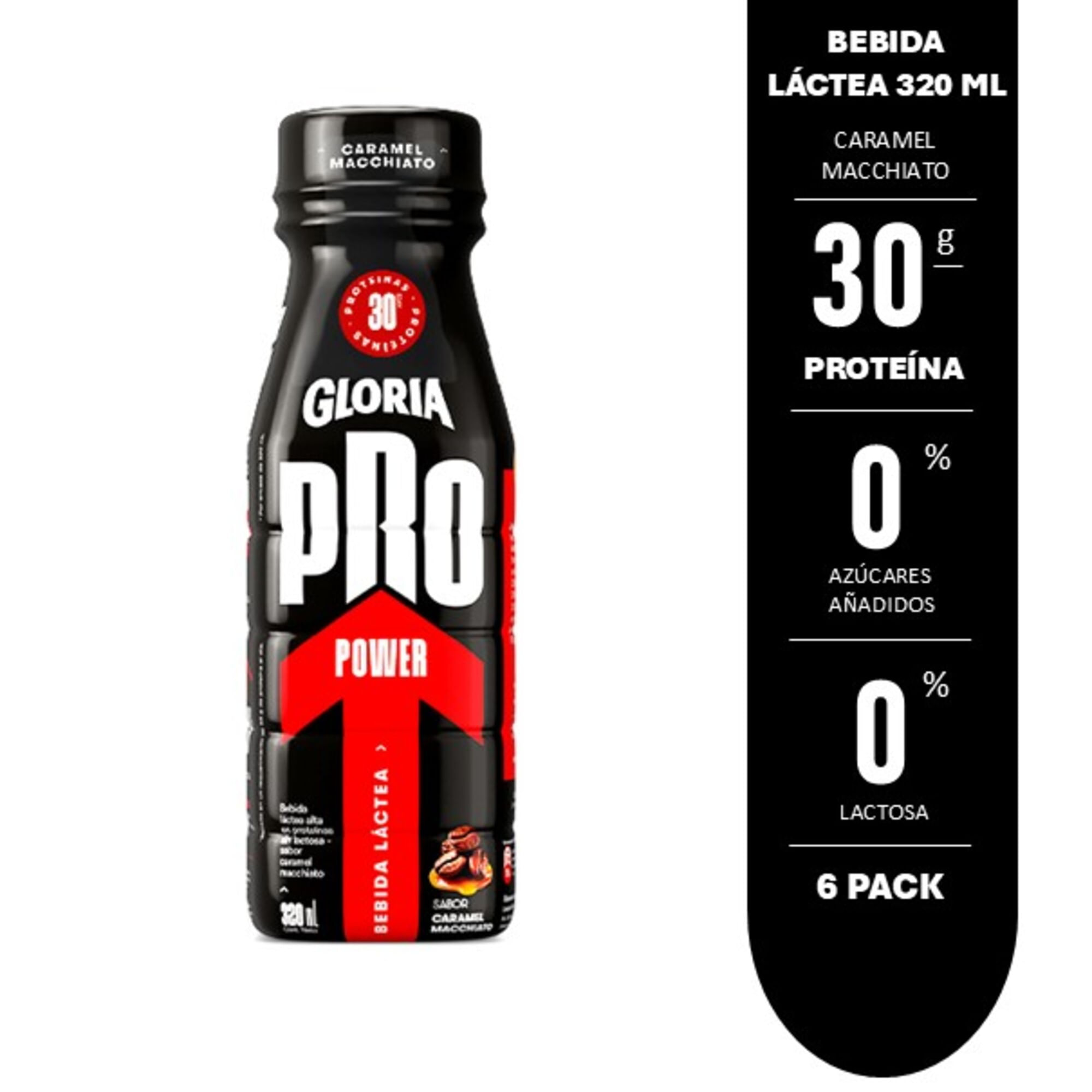 Bebida Láctea GLORIA Pro Power Caramel Macchiato Botella 320ml