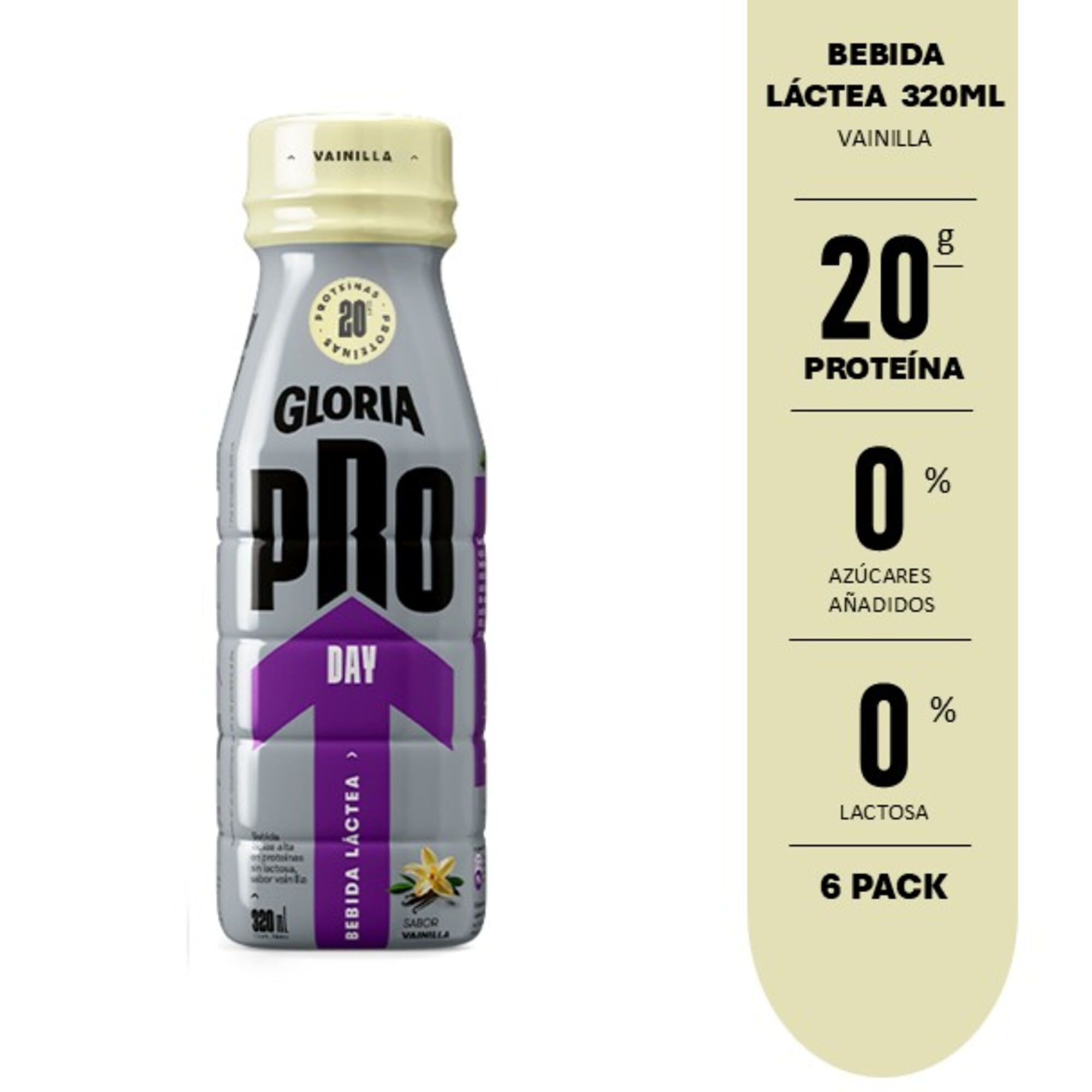 Bebida Láctea GLORIA Pro Day Vainilla Botella 320ml