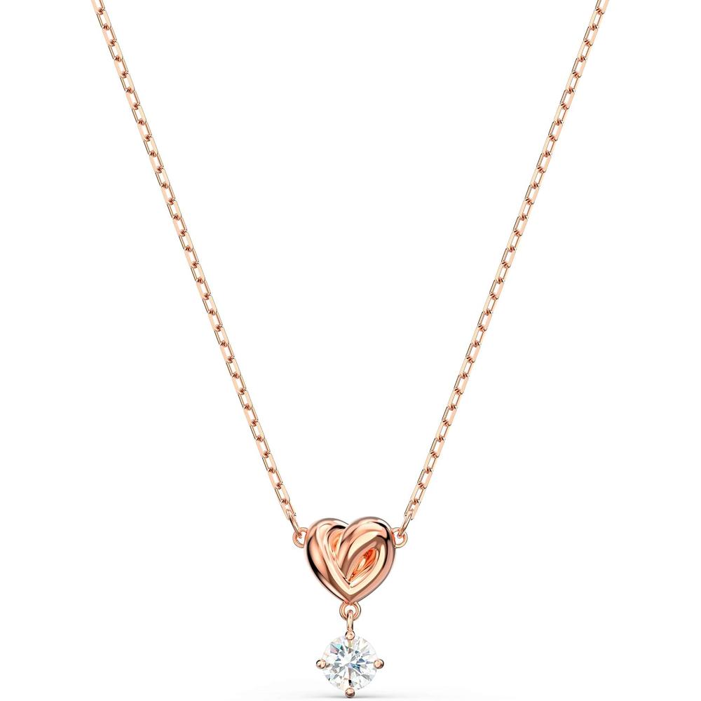 SWAROVSKI COLLAR PENDIENTE CORAZÓN LIFELONG HEART ORO ROSA | ORO ROSA