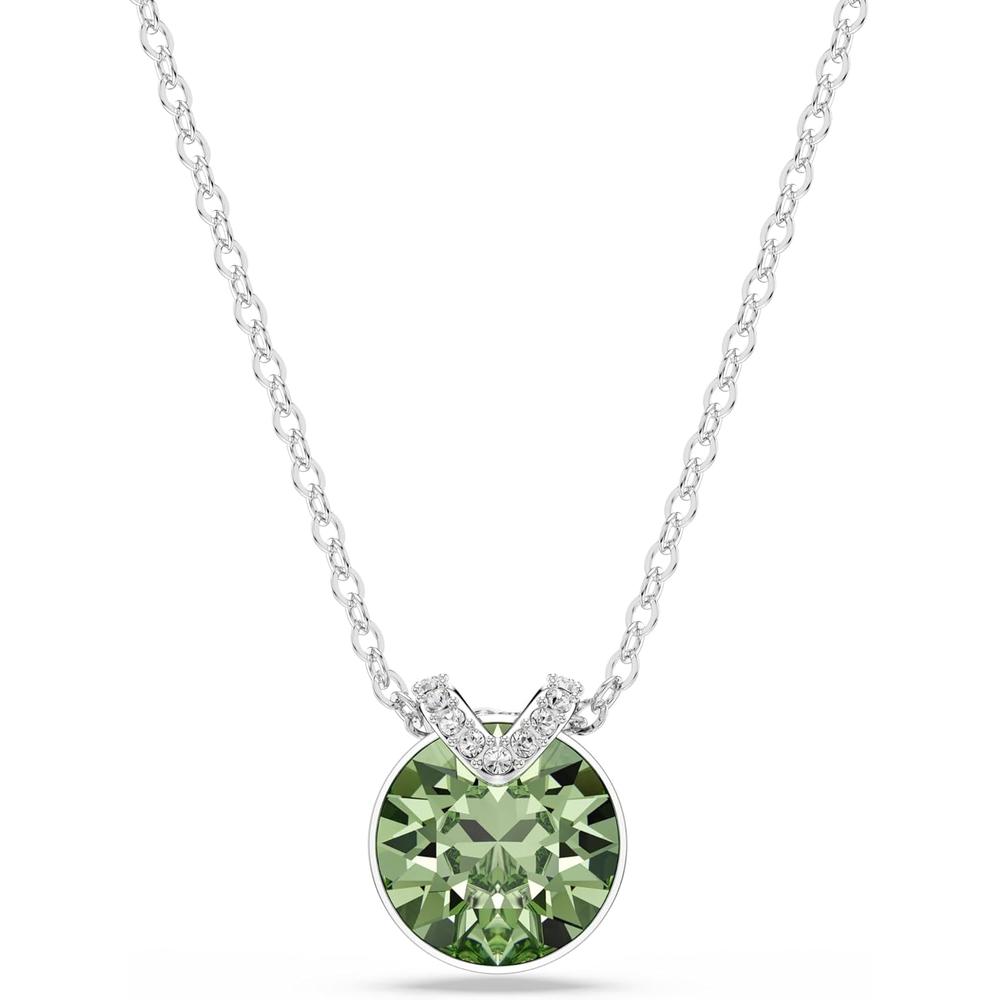 SWAROVSKI COLLAR PENDIENTE CRISTAL VERDE RODIO | VERDE