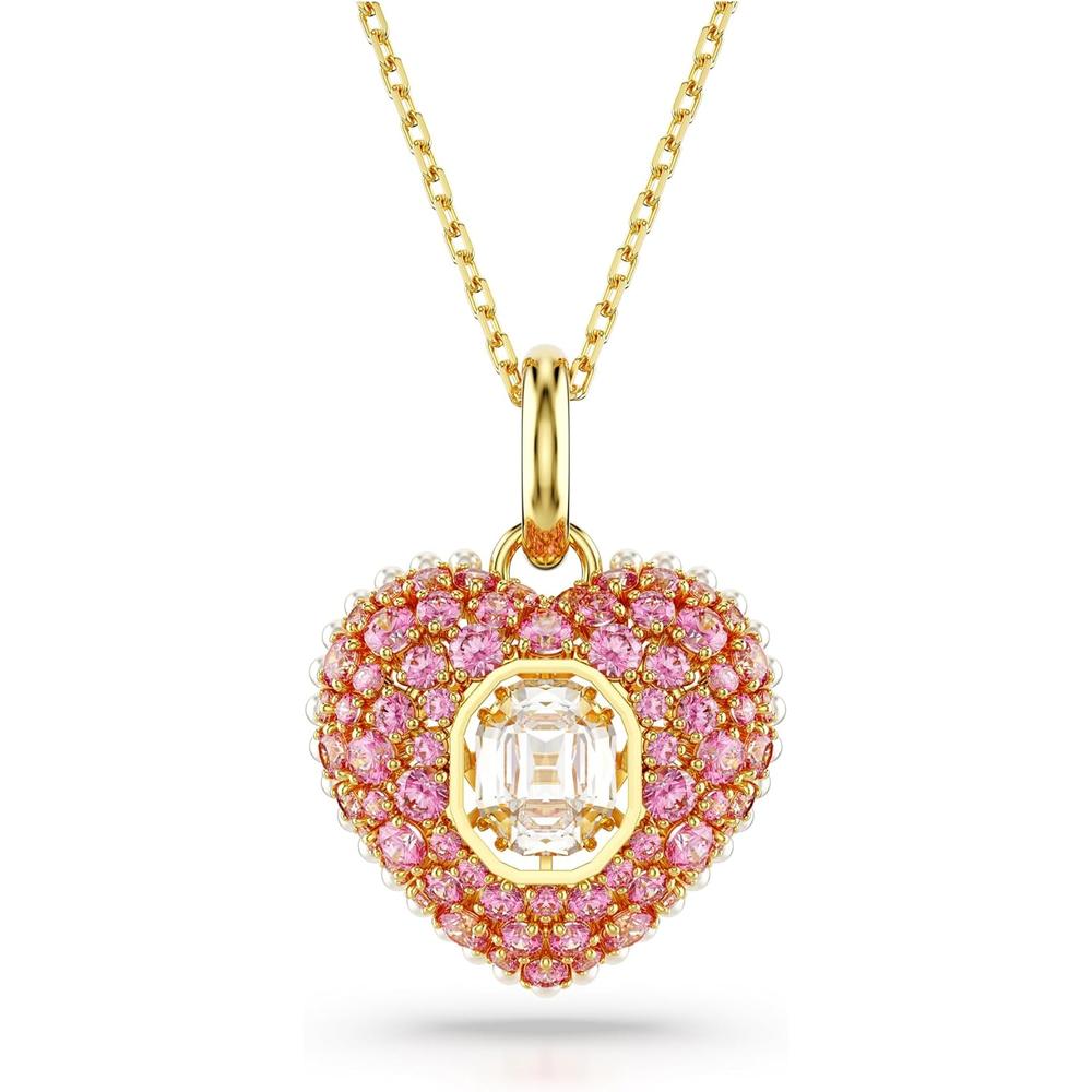 SWAROVSKI COLLAR PENDIENTE CORAZÓN IDYLLIA ORO | ROJO