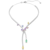 SWAROVSKI X ARIANA GRANDE COLLAR LIBÉLULA CRUZADO RODIO | MULTICOLOR