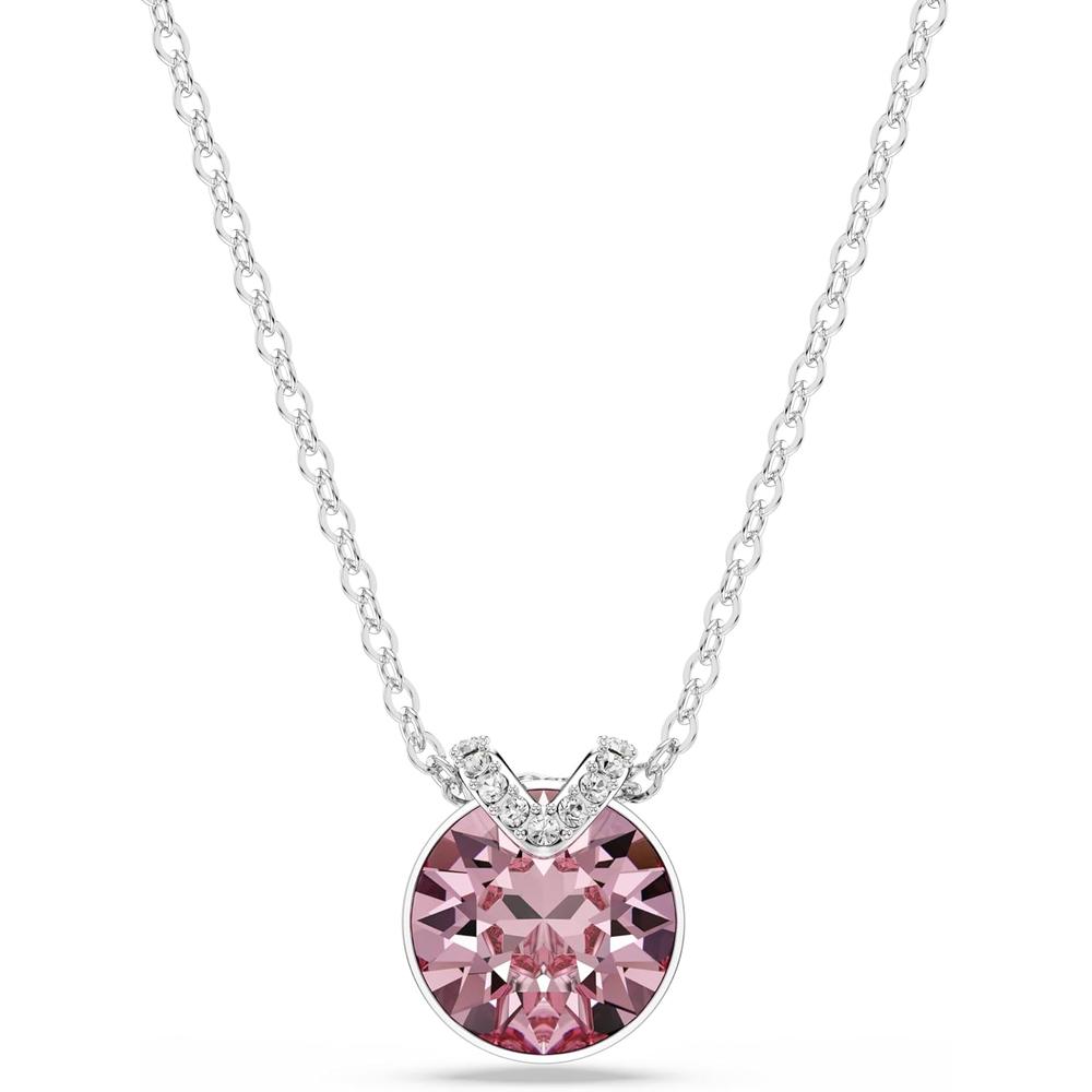 SWAROVSKI COLLAR PENDIENTE CRISTAL ROSA RODIO | ROSA OSCURO