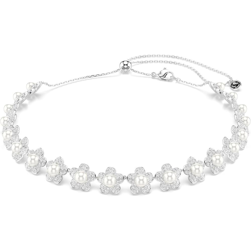 SWAROVSKI X ARIANA GRANDE COLLAR FLORES PERLAS | TRANSPARENTE