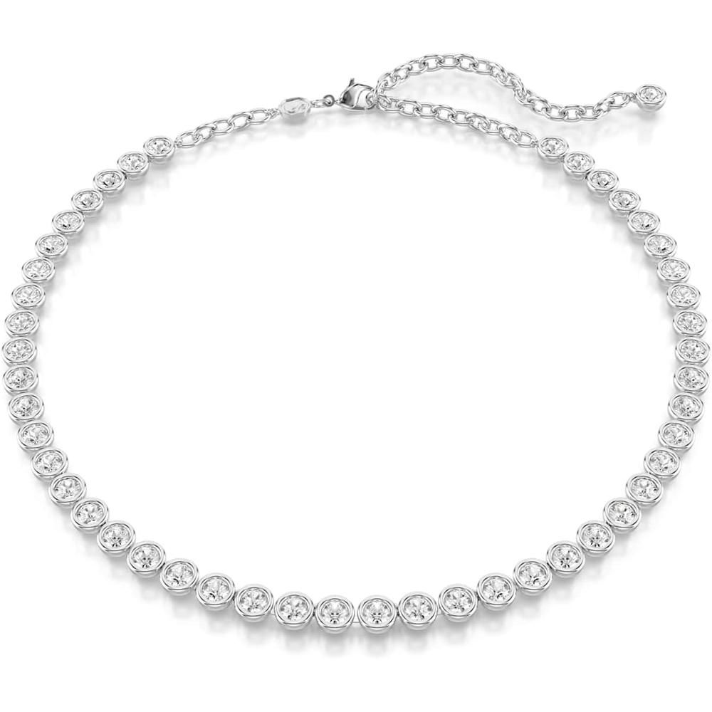 SWAROVSKI COLLAR TENNIS CRISTALES IMBER RODIO | PLATEADO