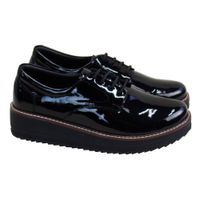 Oxford Plataforma Mujer Corelli Corebas Charol Negro