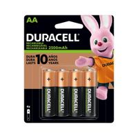 Pilas Recargables Duracell AA de 2500 mAh - Blíster x4 UND
