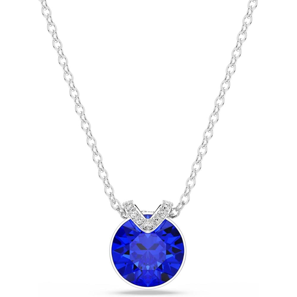 SWAROVSKI COLLAR PENDIENTE CRISTAL AZUL RODIO | AZUL