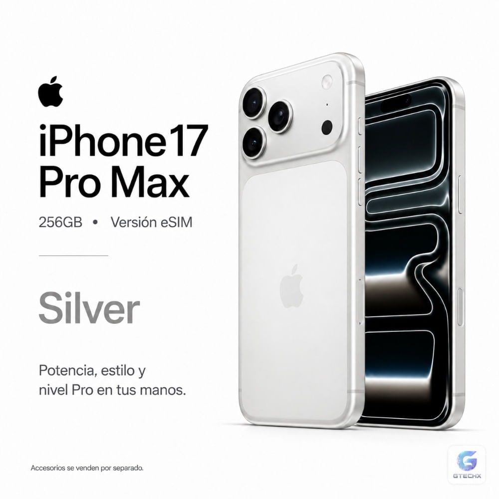 Celular Apple iPhone 17 Pro Max 256GB eSIM Chip A19 Pro Silver