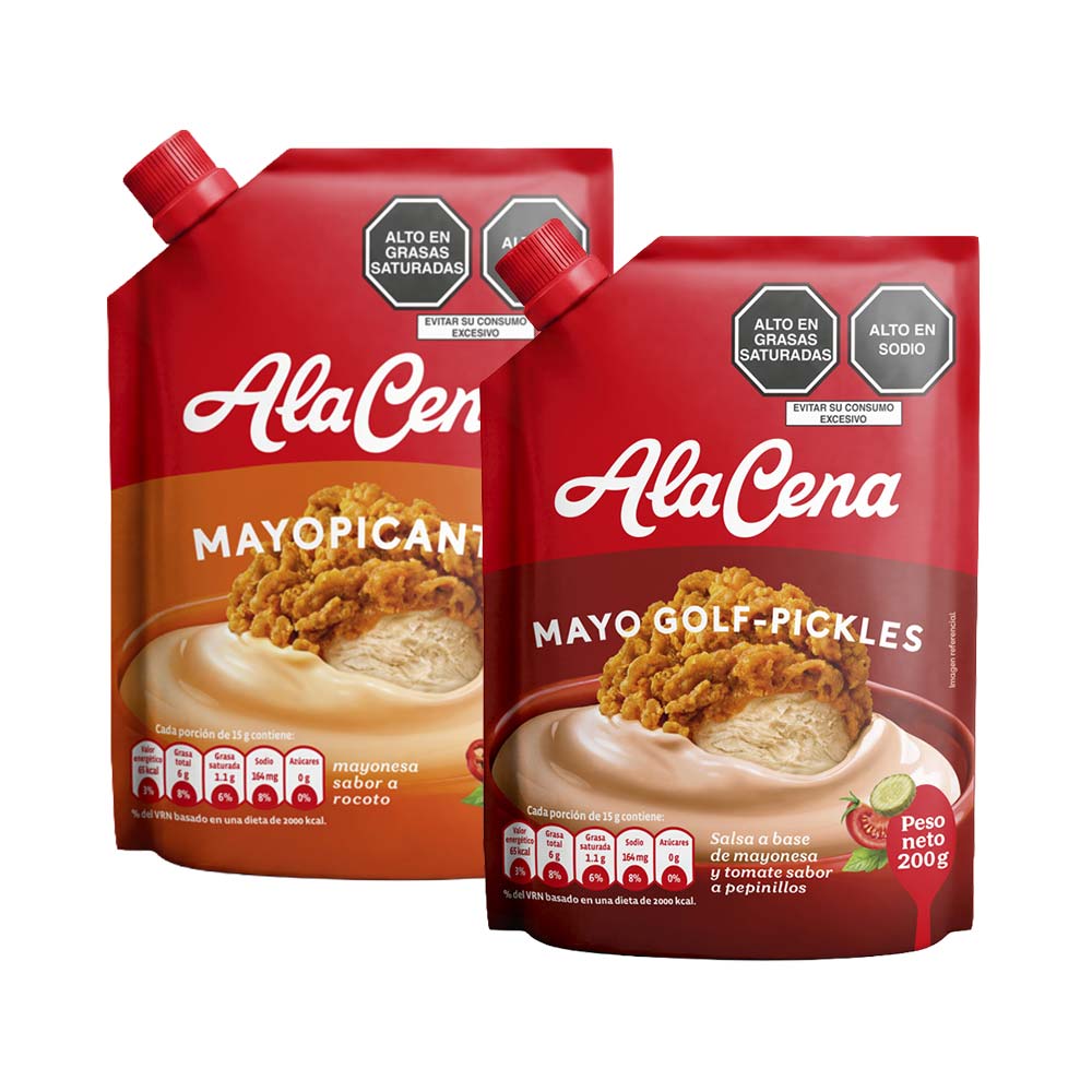 Pack MayoGolf Pickles ALACENA Doypack 200g + MayoPicante ALACENA Doypack 200g