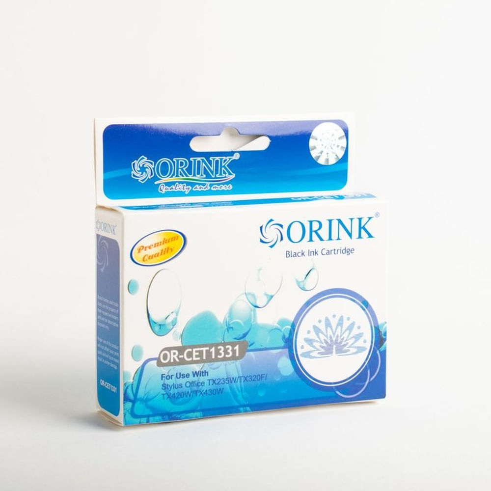 Cartucho de tinta Compatible Orink T 133  Negro  Black 12 ml para Epson